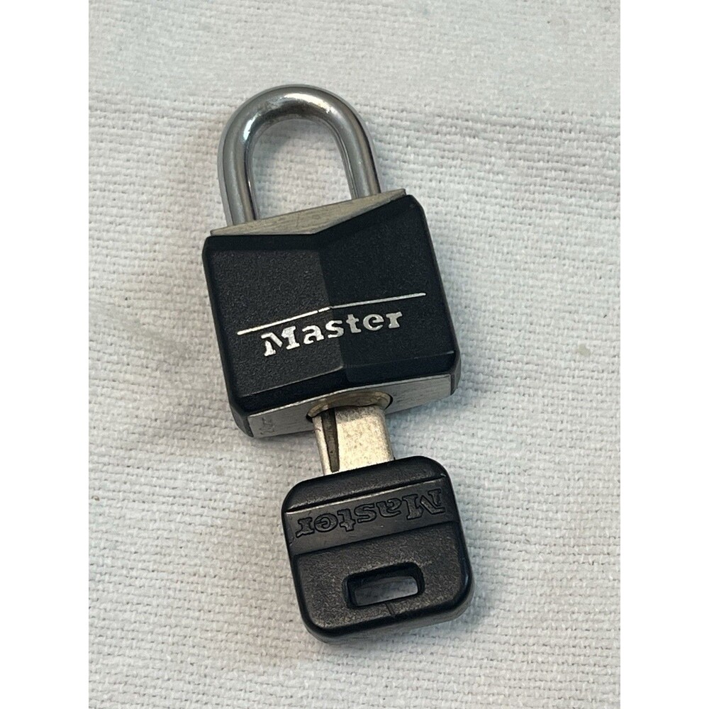Master Lock 20mm Mini Padlock Black w/ Original Key Small Luggage Locker Lock